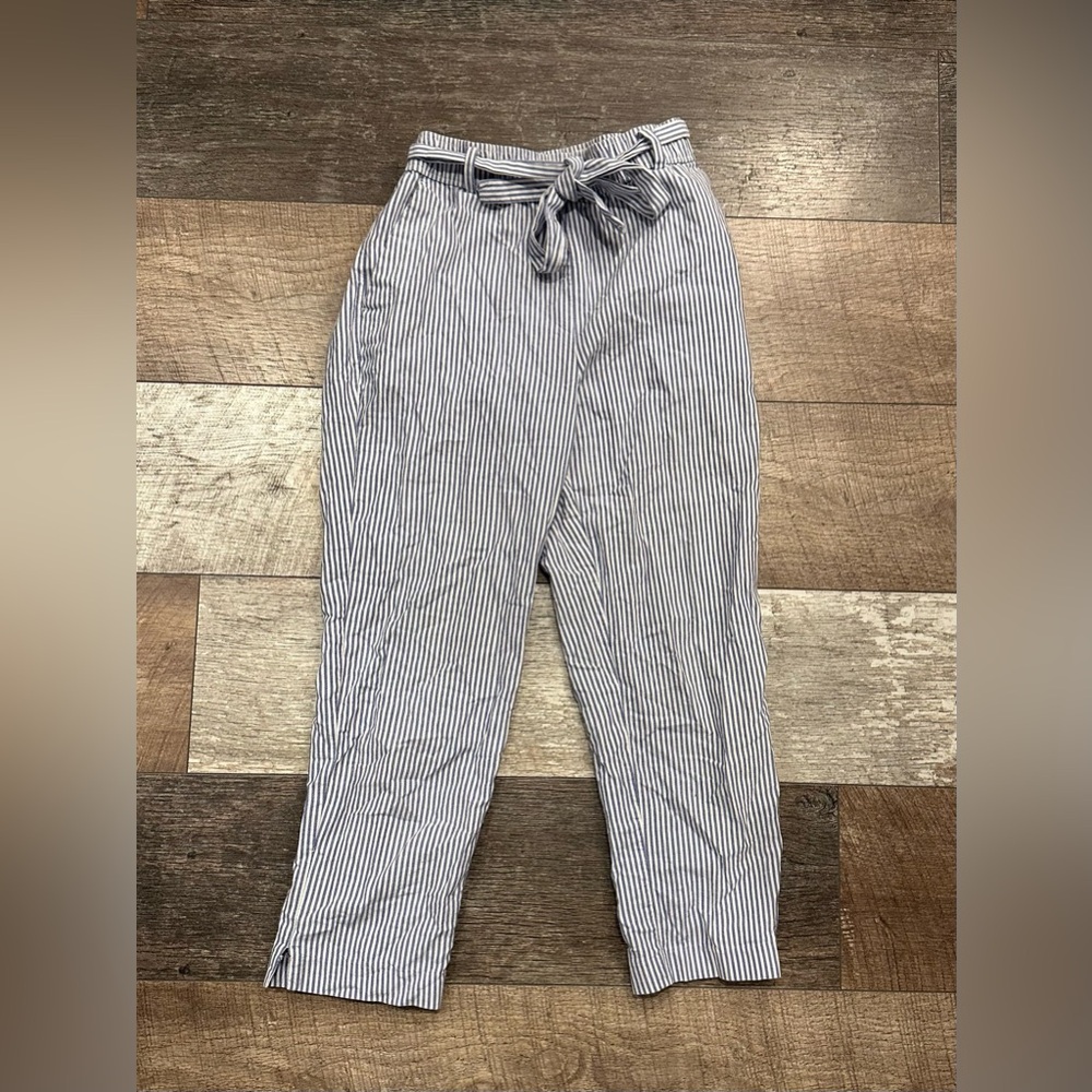 Zara Pinstriped Gray Chinos